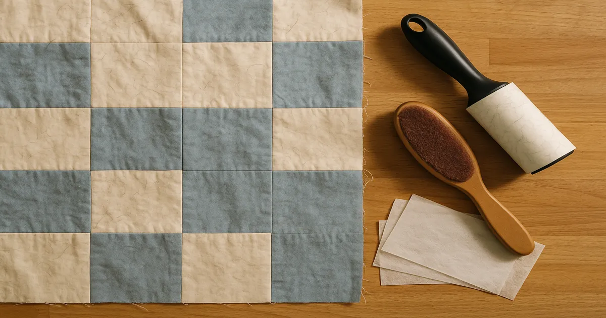 How to Remove Fuzz and Cat Hair from a New Quilt Top
